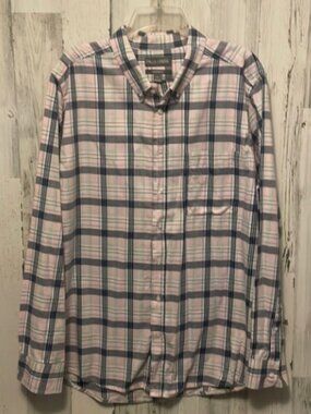 Pink, Black, Dress shirt, Falls Creek, XL, Extra Large